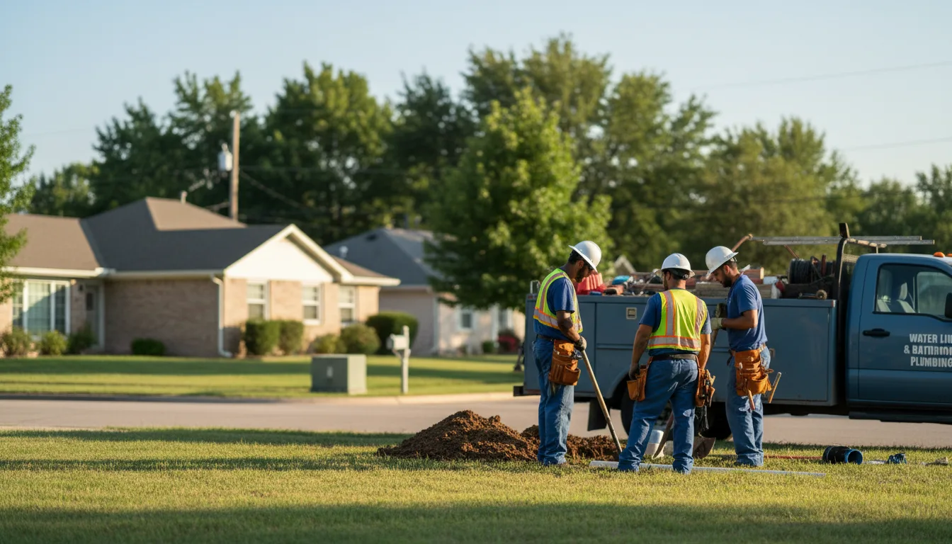 Residential water line and bathroom plumbing service in Carthage, AR
